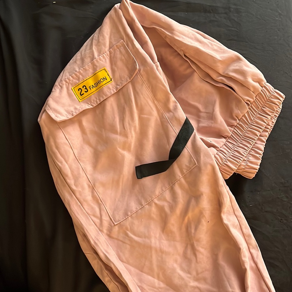 Pink cargo pants